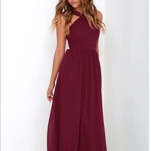 Burgundy maxi dress